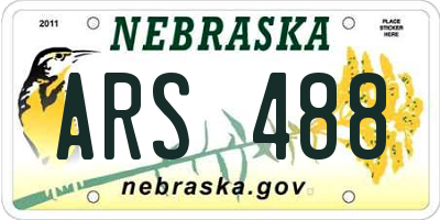 NE license plate ARS488