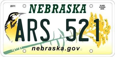 NE license plate ARS521