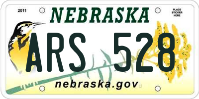 NE license plate ARS528