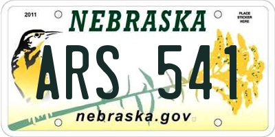 NE license plate ARS541
