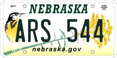 NE license plate ARS544