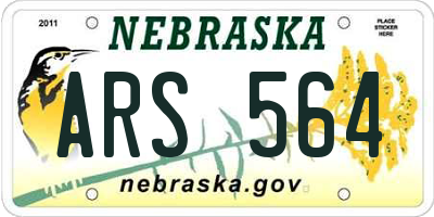 NE license plate ARS564