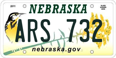 NE license plate ARS732