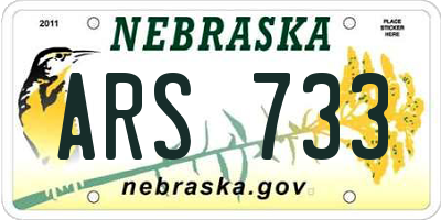 NE license plate ARS733
