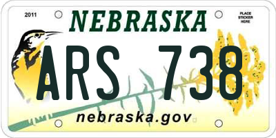 NE license plate ARS738