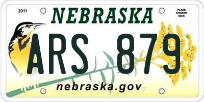 NE license plate ARS879