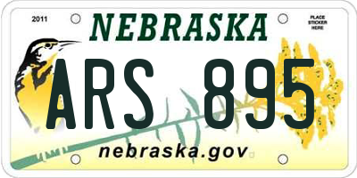 NE license plate ARS895