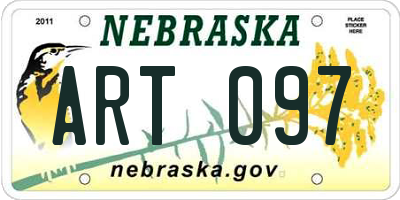 NE license plate ART097