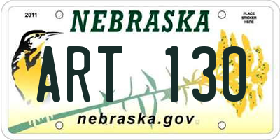 NE license plate ART130