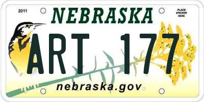 NE license plate ART177
