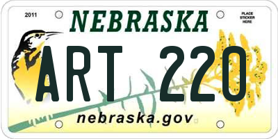 NE license plate ART220