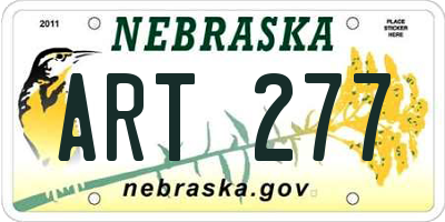 NE license plate ART277