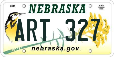 NE license plate ART327