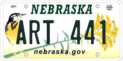 NE license plate ART441