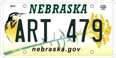 NE license plate ART479