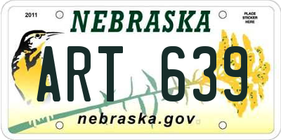 NE license plate ART639