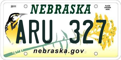 NE license plate ARU327