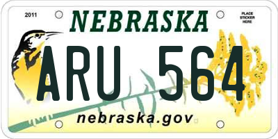 NE license plate ARU564