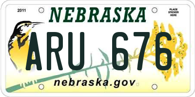 NE license plate ARU676