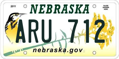 NE license plate ARU712