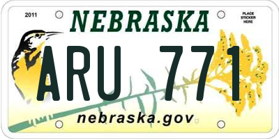 NE license plate ARU771