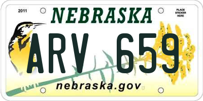 NE license plate ARV659