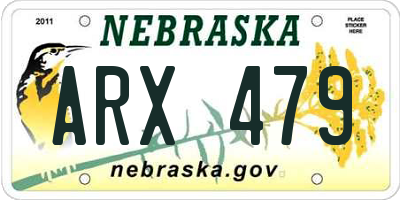 NE license plate ARX479