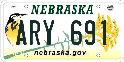 NE license plate ARY691