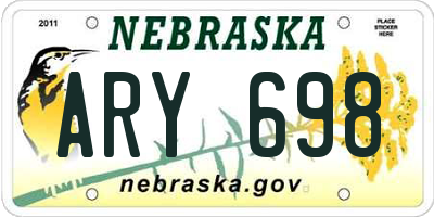 NE license plate ARY698