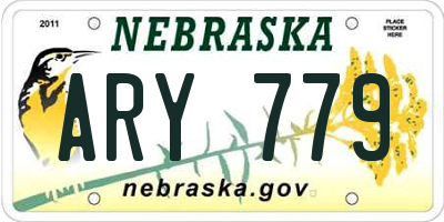 NE license plate ARY779