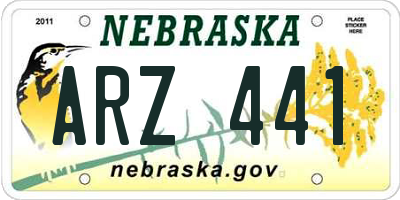 NE license plate ARZ441