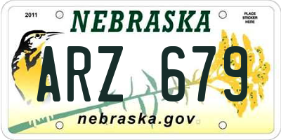 NE license plate ARZ679