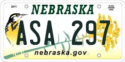 NE license plate ASA297