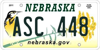 NE license plate ASC448