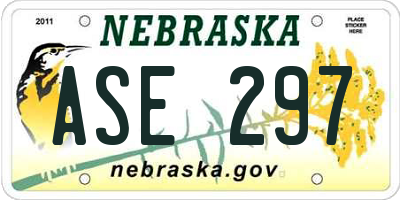 NE license plate ASE297