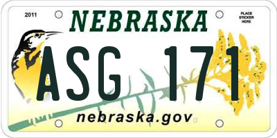 NE license plate ASG171