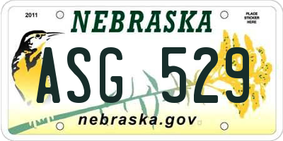 NE license plate ASG529