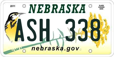 NE license plate ASH338