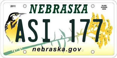 NE license plate ASI177