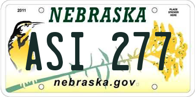 NE license plate ASI277