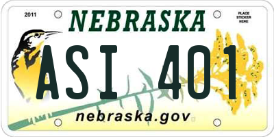 NE license plate ASI401