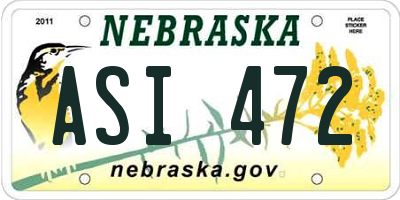 NE license plate ASI472