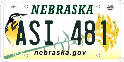 NE license plate ASI481