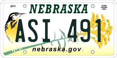 NE license plate ASI491