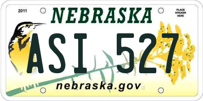 NE license plate ASI527
