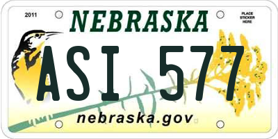 NE license plate ASI577