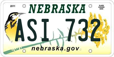 NE license plate ASI732