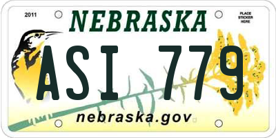 NE license plate ASI779