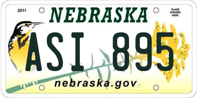 NE license plate ASI895