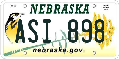 NE license plate ASI898